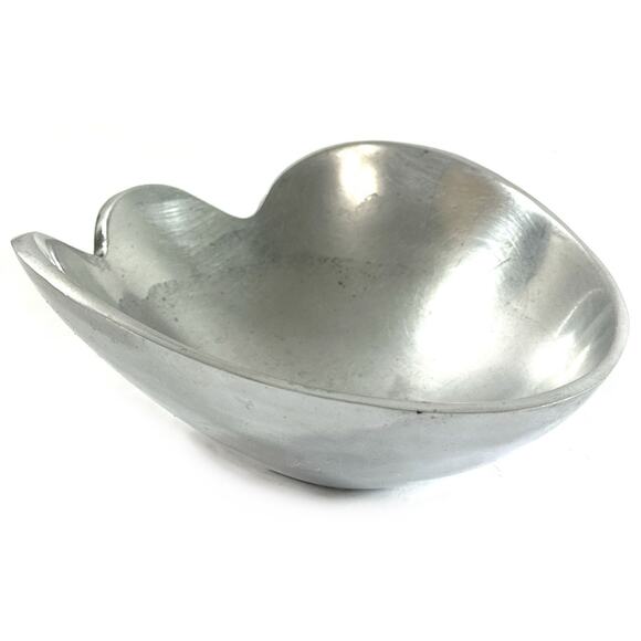 Towle Metal Collection Sculptural Bowl India Wavy Organic Aluminum 5” Dish - Picture 2 of 7
